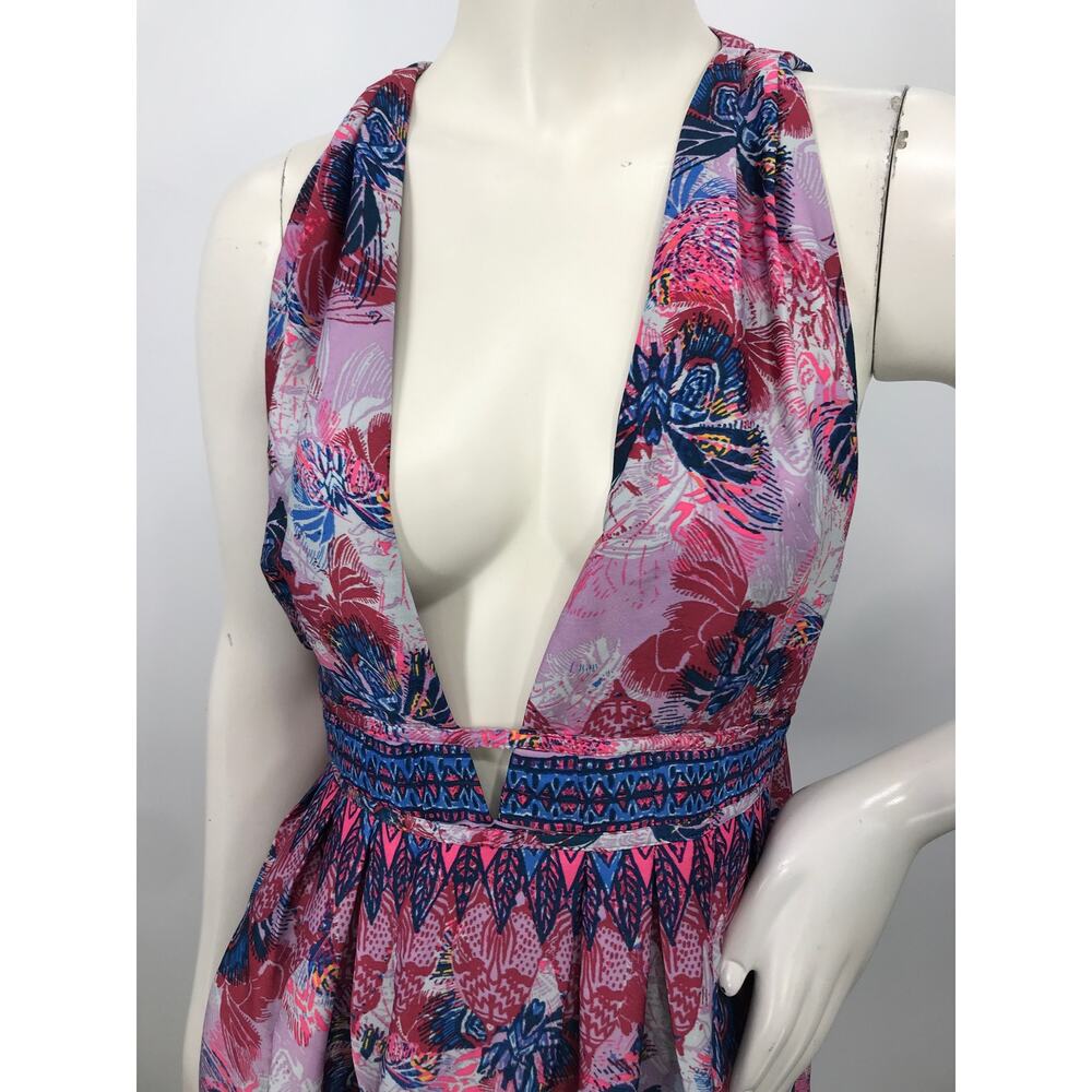 Free People Purple Combo Daydreamin Halter Mini Dress M - Picture 3 of 13